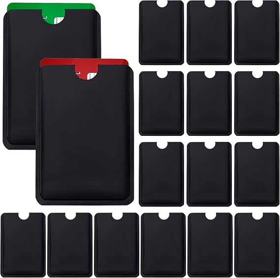 OIIKI 20PCS RFID Blocking Sleeves for Credit Card, Black