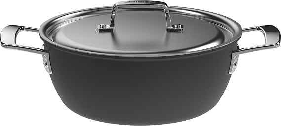 Demeyere Black 5 Stainless Steel with Ceramic exterior coating 3.5-qt Dutch Oven with Lid