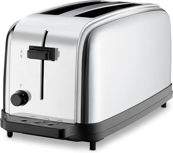 Waring Commercial 4-Slice 2-Slot Toaster, Professional Light-Duty Pop-Up Bread Toaster, Extra-Long Slots, with Defrost Function for Commercial Kitchens, 120V WCT704