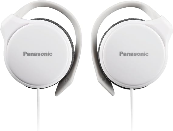 Panasonic RP-HS46E-W Ultra Slim Clip On Ear-Hook Headphones - White