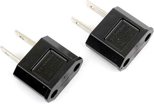 220 to 110 Travel Adapter Korea to USA Set of 2