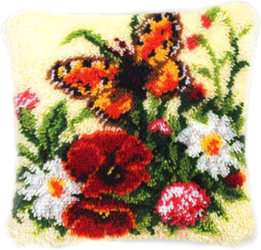 DIY Cushion Carpet Mat Latch Hook Rug Kits Cover Hand Craft Embroidery Pillowcase Crocheting Sofa Handmade Baby Wedding Kids Parents Gift