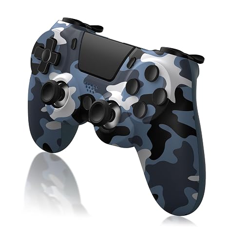 ancihdgm Wireless Controller for PS4 Game Controller kompatibel mit PS4/Pro/Slim/PC/PS3/Android/IOS Gamepad mit Dual Vibration/6-Achsen-Gyro-Sensor/Touchpanel/Kopfhörerbuchse