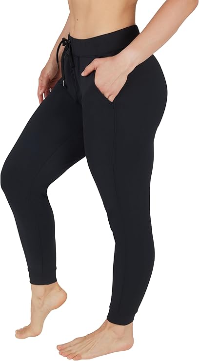 90 Degree By Reflex Womens High Waisted Jogger Lightweight Athletic Lounge Workout Pants with Pocket and Drawstring