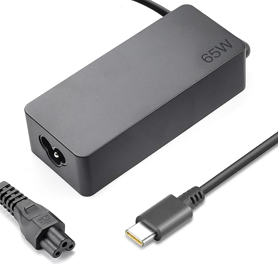 65W USB Type-C Laptop Charger Replacement AC Adapter for Lenovo 65w Yoga C930-13, Yoga S730-13, Yoga 920-13, Yoga 730-13, Yoga 910 USB C Chromebook 100e 300e 500e c630 Laptop Power Supply Cord