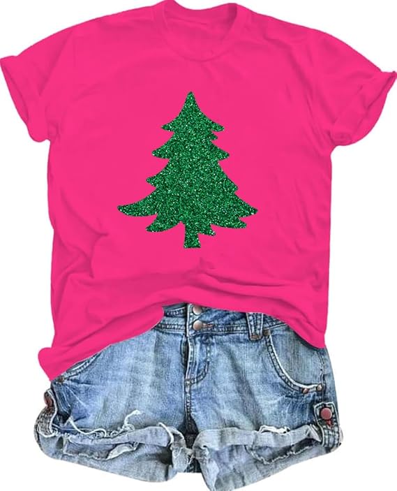 Tis The Season Shirts for Women Christmas Shirt Cute Snowman Christmas Tree Cakes Graphic Tees Winter Tops