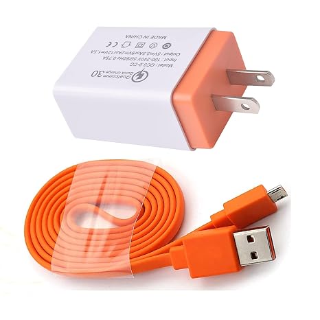 Replacement USB Charging Cable Cord Wall Charger Compatible with JBL Charge 3, Flip 4, Pulse 2, Flip 3, Pulse, Go, Clip Plus, Micro, Trip Speaker