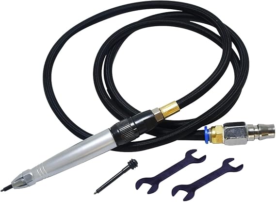 Pneumatic Scribe Engraving Pen Air Scribe for Fossils Industrial Metal Engraver Air Engraving Stylus/Pen for Carving Marking on Stone Glass Wood with 1 Tip 34,000 BPM