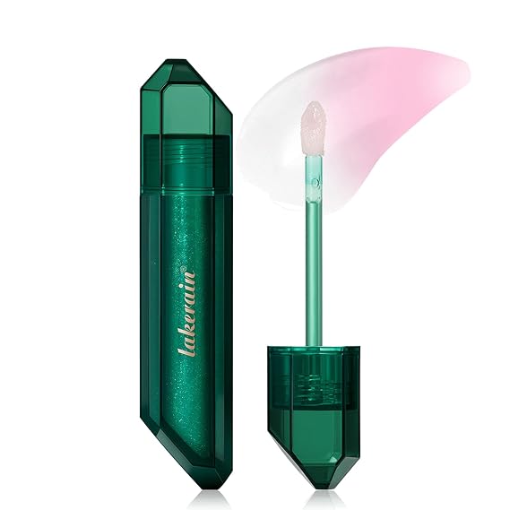 SHEEYOON Color Changing lip Oil, PH Activated lip gloss from Translucent Shimmer to Warm Pink, High Shine Hydrating Glassy Finish