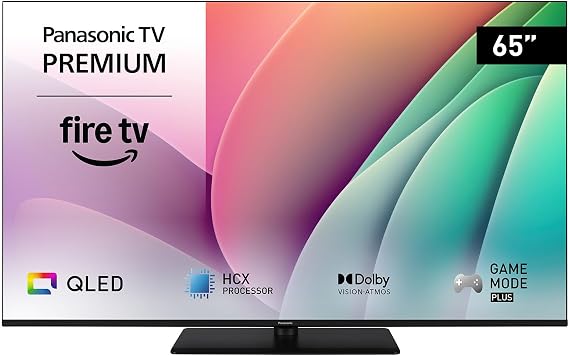 Panasonic Premium TV-65W80AEZ W80 Series 65 Inches 4K Ultra HD QLED Smart TV 2024 Fire TV Dolby Vision & Atmos Game Mode Plus Alexa Voice