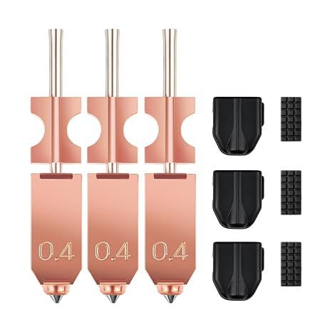Sovol 3Pcs 0.4mm Hotend Nozzle 3D Printer Extruder Kit for Flashforge AD5X | All Metal Hot End Replacement with Detachable Nozzle, Extra 3PCS Silicone Sock+ 3PCS Nozzle Brush