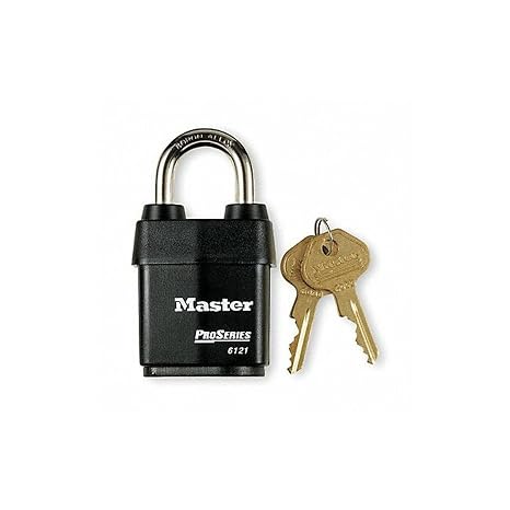 Master Lock 6121 2-1/8" Wide Pro Series All Weather Padlock, 1-1/8" Shackle