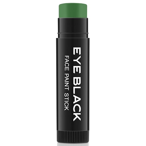 Green Eye Black Sticks for Sports,Anti-Glare Under Eye Black Sports Grease Stick for Baseball Softball Soccer Lacrosse Hockey Athletes Sports Training