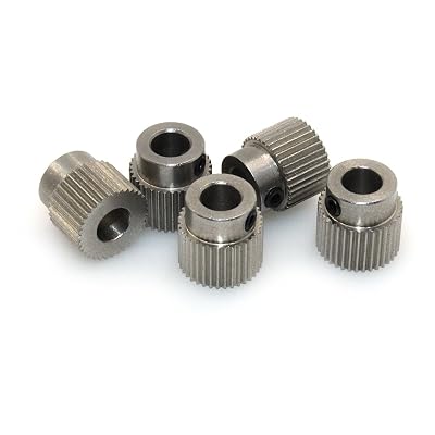 BIQU Extruder Pulley 36Teeth Bore 5mm Stainless Steel Drive Gear for 1.75mm & 3mm 3D Printer Filament Pack of 5pcs