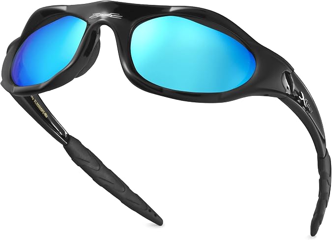 X LOOP Youth Sports Polarized Sunglasses for Boys Kids Teens Age 8-16 Baseball Wrap Around UV400 Glasses
