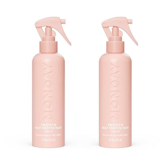 MONDAY HAIRCARE SMOOTH Heat Protectant with Keratin 6 oz for a Smooth, Polished Finish(Pack of 2)