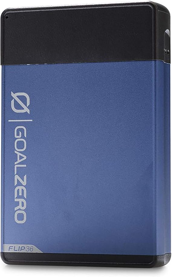Goal Zero Flip 36 Portable Phone Charger, 10,050mAh/36Wh External Power Bank - Blue