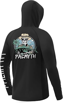 Palmyth Fishing Shirts for Men Long Sleeve UPF 50 Sun Protection Hoodie