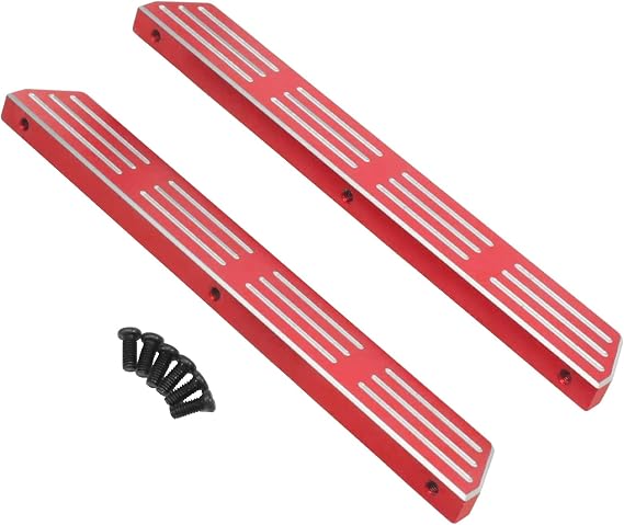 RC Car Parts Compatible With MJX For HYPER For GO 1/12 H12Y + RC Car Upgrade Parts Modification Spare Replacement Accessories Metal Welcome Pedal(Red)