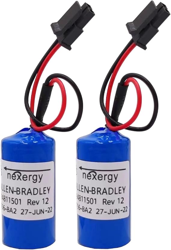 2 Pack 1756-BA2 3.0V PLC Battery Replacement for Allen Bradley 1756-BA2 BR2/3A-AB 1745-B1