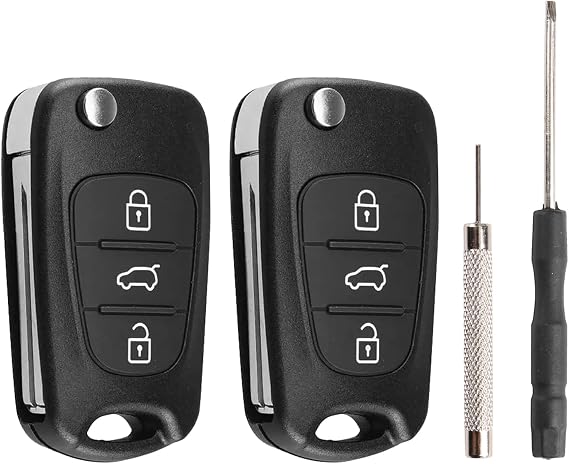 2PCS 3 Buttons Key Fob for Kia Hyundai No Programming Required Durable ABS