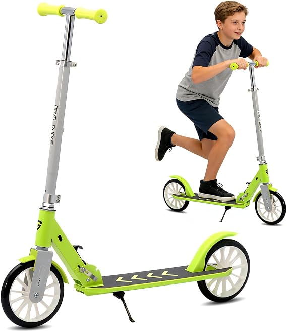 Kick Scooter for Ages 6+,Kid, Teens & Adults, Foldable, Lightweight 8IN Big Wheel Scooters -Max Load 260 LBS, Height Adjustable, Bearing ABEC9
