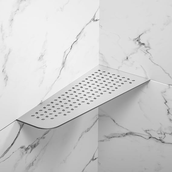 Corner Shower Shelf 12", 304 Stainless Steel Quadrilateral Shelf