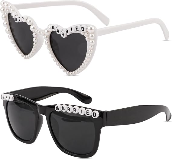Just Married Decorations Sunglasses for Just Married Wedding Party Decorations