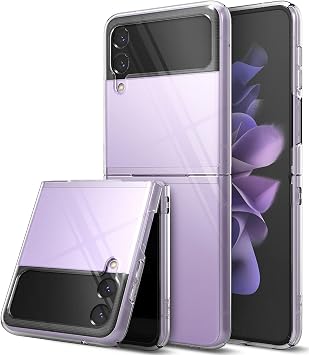 Ringke Slim Case Compatible with Samsung Galaxy Z Flip 3, Premium Thin Transparent Hard PC with Non-Slip Grip Protective Phone Cover for Z Flip3 5G 2021 - Clear