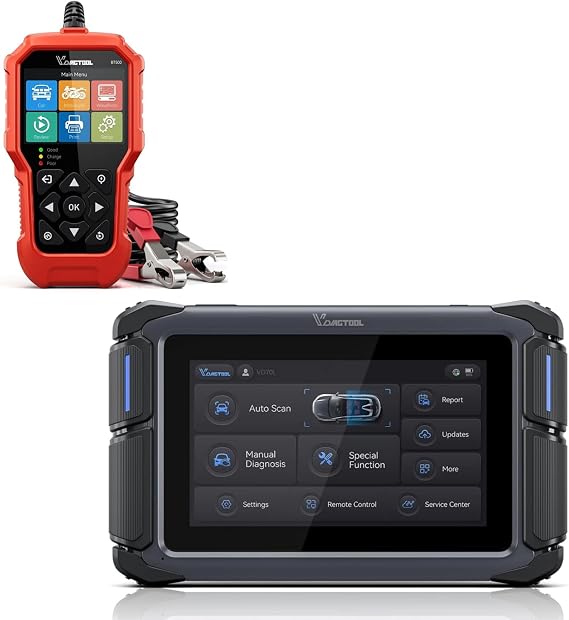 VDIAGTOOL Bidirectional Scan Tool VD70 Lite 2025 Newest Scanner for Car with BT500 Car Battery Tester 6V 12V 24V