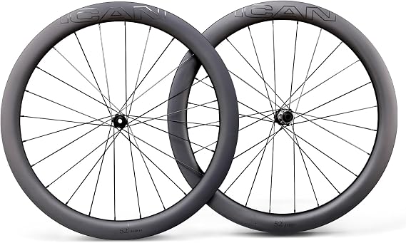 ICAN AERO 38 Disc/AERO52II Disc 1325g/1468g 21mm Inner Width Carbon Disc Road Bike Wheelset Compatible for 700 * 28C-32C Tire