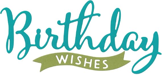 Sizzix Thinlits Die Set, Grand Birthday Wishes by Sizzix, 2 Metal Cutting Dies
