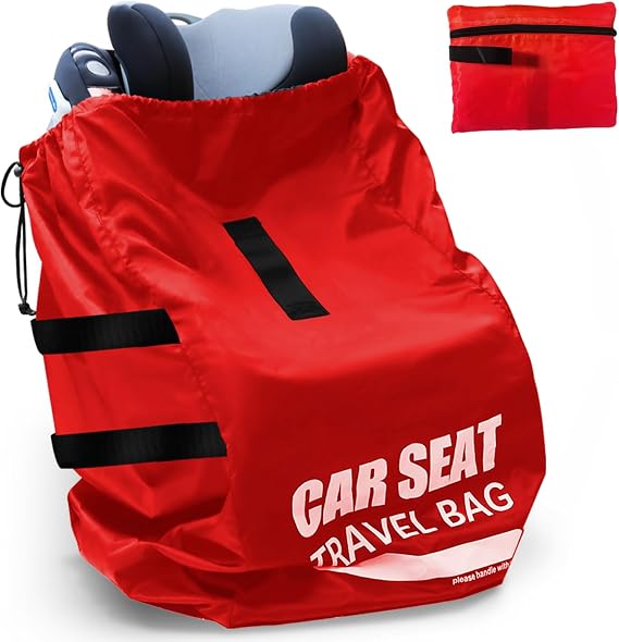 Car Seat Travel Bag for Airplane, Large Car Seat Bags for Air Travel | Large Universal Car Seat Travel Bag, Carseat Storage Bag for Airport, Carseat Cover Travel, Baby Travel Essentials for Flying