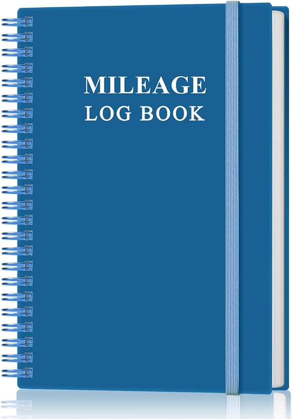 Mileage Log Book for Car - Vehicle Maintenance Log Book, Mileage Log Book for Business, Track Mileage, Expenses, Gas Consumption, Lubrication, Repairs & Accessories, 5.8" x 8.3", Blue