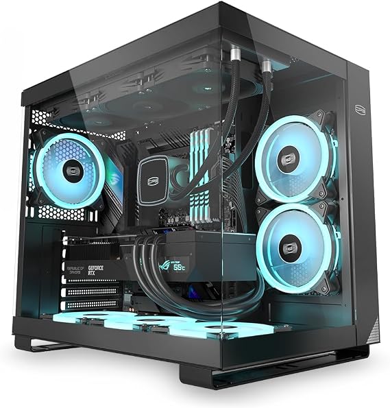 CPS C3T500-ARGB-BK High Transmittance Glass Pillarless PC Case