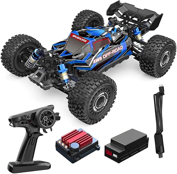 MJX Hyper Go 16207 1:16 Brushless RC Buggy, 4WD 60 km/h High Speed All Terrain RC Truck For Adults, 4x4 1/16 RC Car For Adults With Oil Filled Shocks, 3S Compatible, Metal Drivetrain, RTR 2.4GHz RC