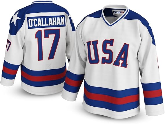 Jack OCallahan #17 Miracle 1980 USA Olympic Hockey Jersey Stitched Letters, Adult Sizes S5XL