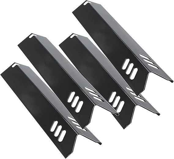 Criditpid Porcelain Grill Heat Shields Replacment for Dyna-Glo DGF510SBP, DGF493BNP, 15 inch Grill Heat Plates for Backyard Grill Replacement Parts BY15-101-001-02, BY13-101-001-13, GBC1460W, 4-Pack