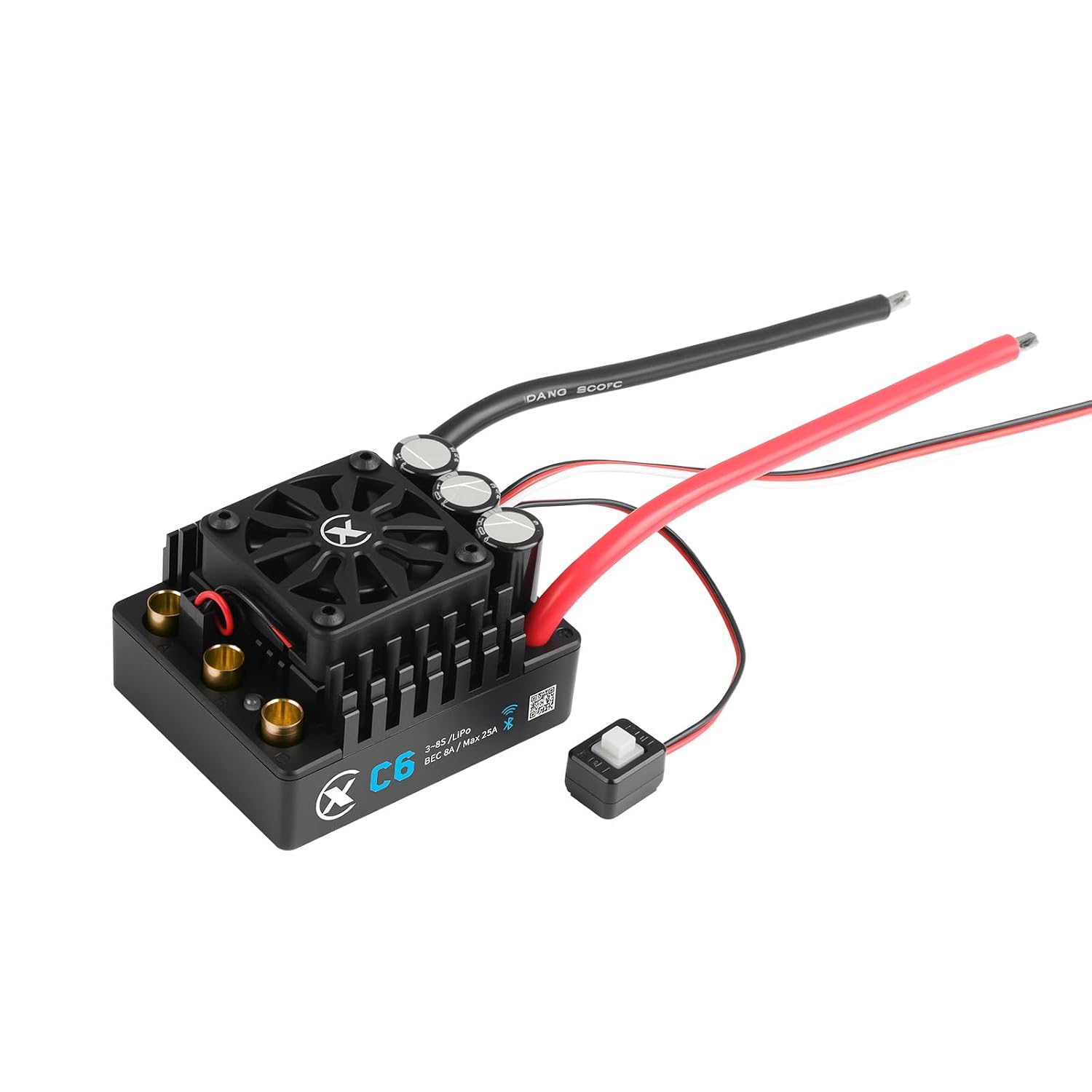XC C6 Sensorless Brushless ESC for RC Car,3-8S Lipo,200A Continuous Current,8-25A、6.07.48.4V BEC,Applicable to 17 18 On Road,Truck Monster