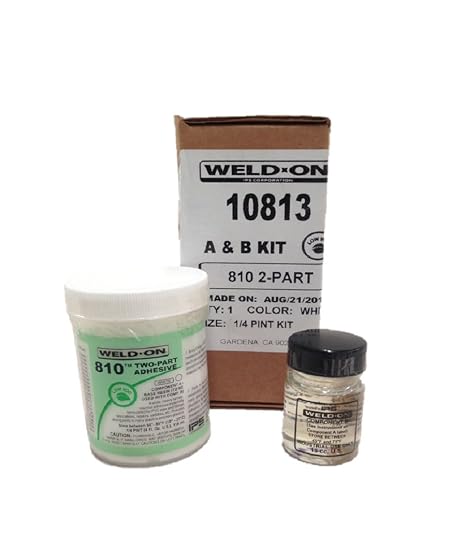 Weld-On 10813 810 Two-Part Reactive Adhesive, White, 1/4 Pint