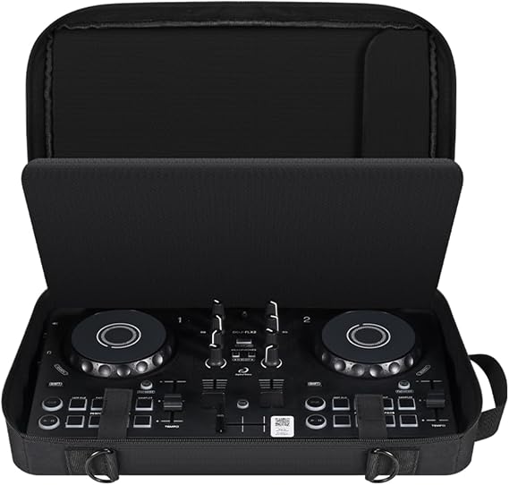 DJ Control Travel Case for AlphaTheta DDJ-FLX2 &Accessories,Black