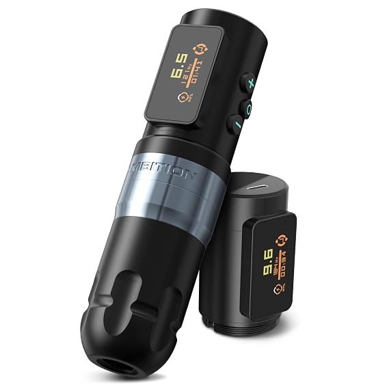 Ambition Shura-X Tattoo Machine with Advanced Stabilizing System Coreless Motor Tattoo Cartridge Pen Gun 1800mAh Power Supply for Professional Tattoo Artists
