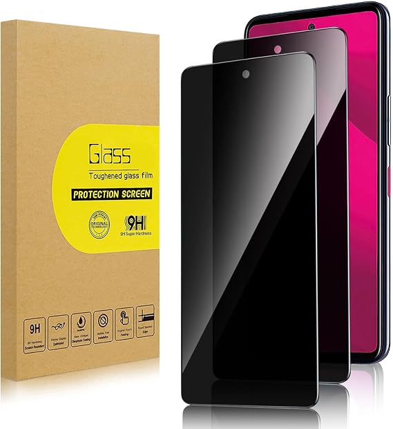 2 Pack Privacy Screen Protector for T-Mobile Revvl 7 Pro 5G