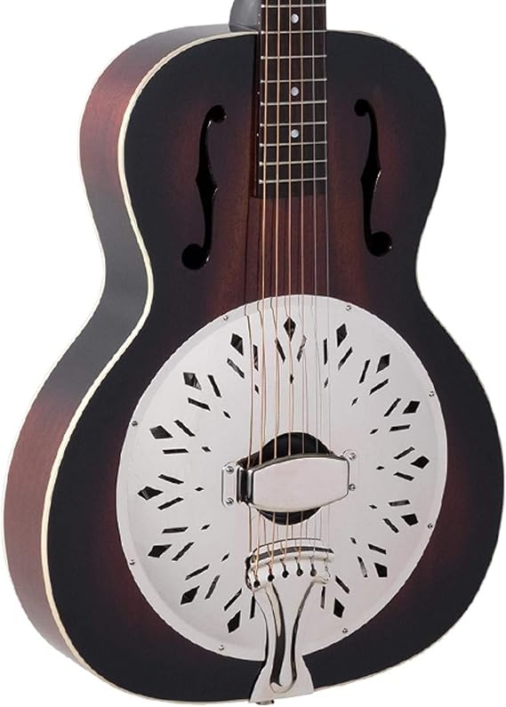 Recording King RR-41E-VS Rattlesnake Wood Body Resonator Guitar with Pickup