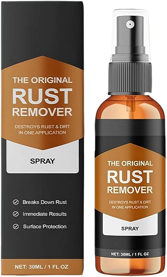Rust Remover Spray, 2025 Rust Remover Spray for Metal, Anti Rusts Iron Out Spray, Car Scratch Remover, Heavy Duty Rust Dissolver for Cars, Metal, Tools, Bolts and Chains (1pcs)