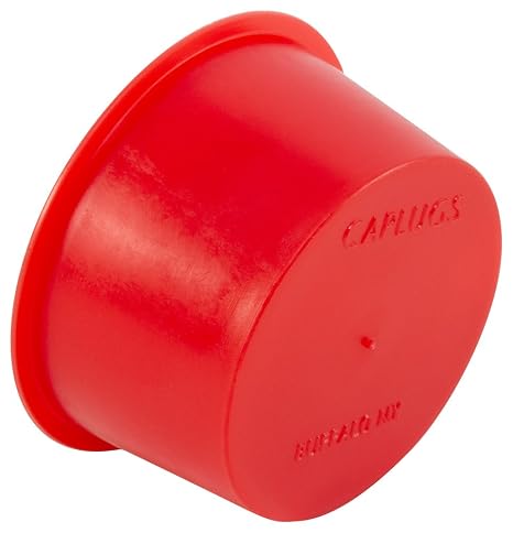 Caplugs T-13 T Series, Plastic Tapered Cap and Plug, Red LD-PE, Protective Closures, Dust & Moisture Seals, MIL Spec, SAE Fittings, EZ Remove, Cap OD 0.901" x Plug ID 1.09", Pack of 100 (99394292)