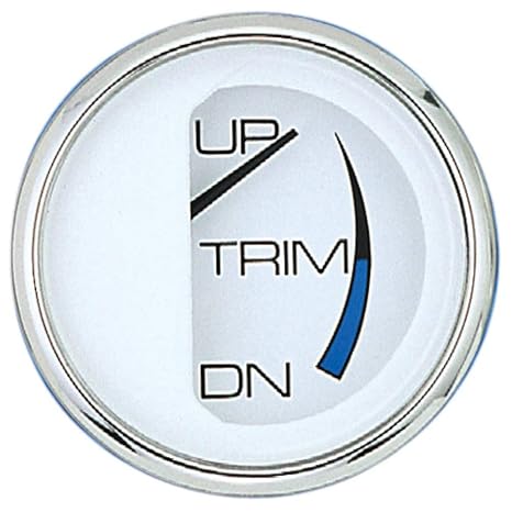 Faria Beede Instruments 13807 2 in. Chesapeake White Stainless Steel Trim Gauge