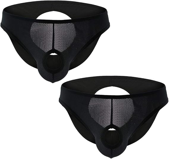 Summer Code Mens Sexy Hollowed Pouch Thong Underwear Pack