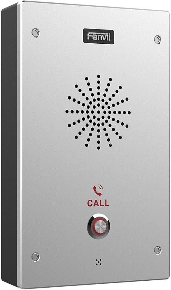 Fanvil I16S SIP Video Intercom; K10 anti-collision; IP65 Waterproof; Anti-tamper Alarm; HD Voice Speech; Built-in 3W Speaker; Audio Line Out Port; Support Built-in TF Card Slot; DC12V-24V/1A