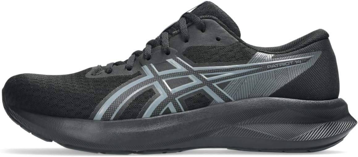 ASICS Men's Patriot 14 Running Shoes, 8, Black/Metropolis